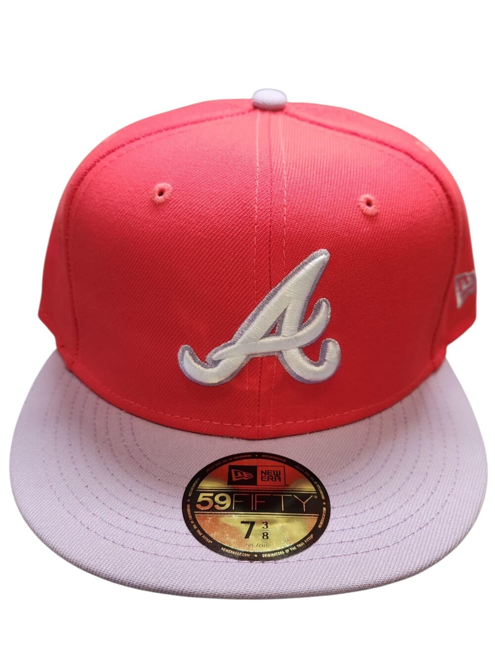 New Era Coral Pink & Light Pink Atlanta A 59FIFTY Fitted Hat